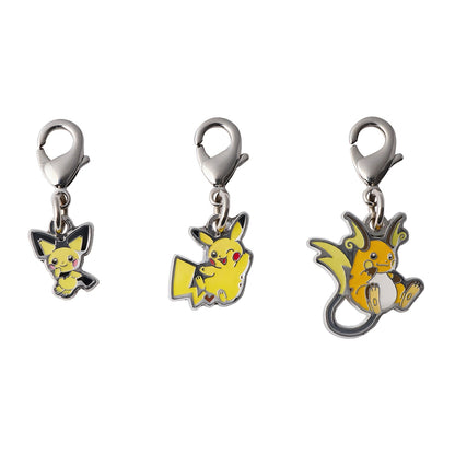 Pikachu Pichu Raichu Metal Charms Samlesæt