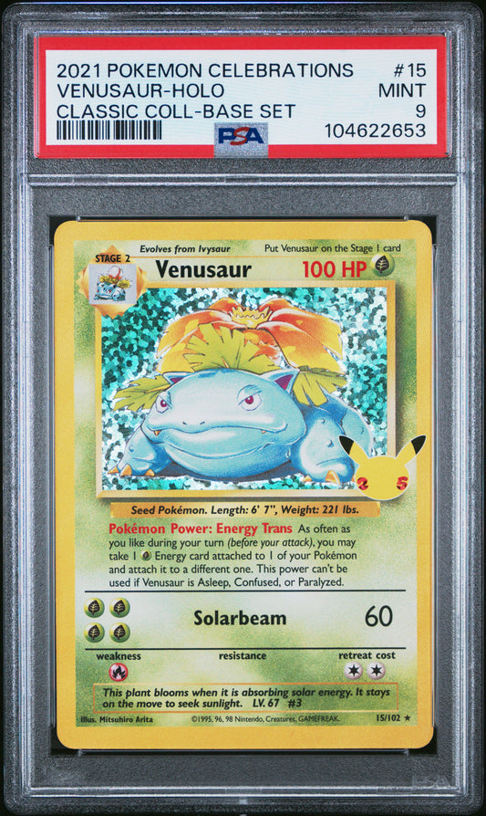 Venusaur Holo Celebrations Classic Collection PSA 9