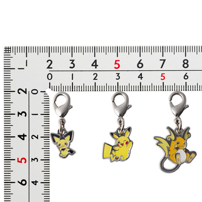 Pikachu Pichu Raichu Metal Charms Samlesæt